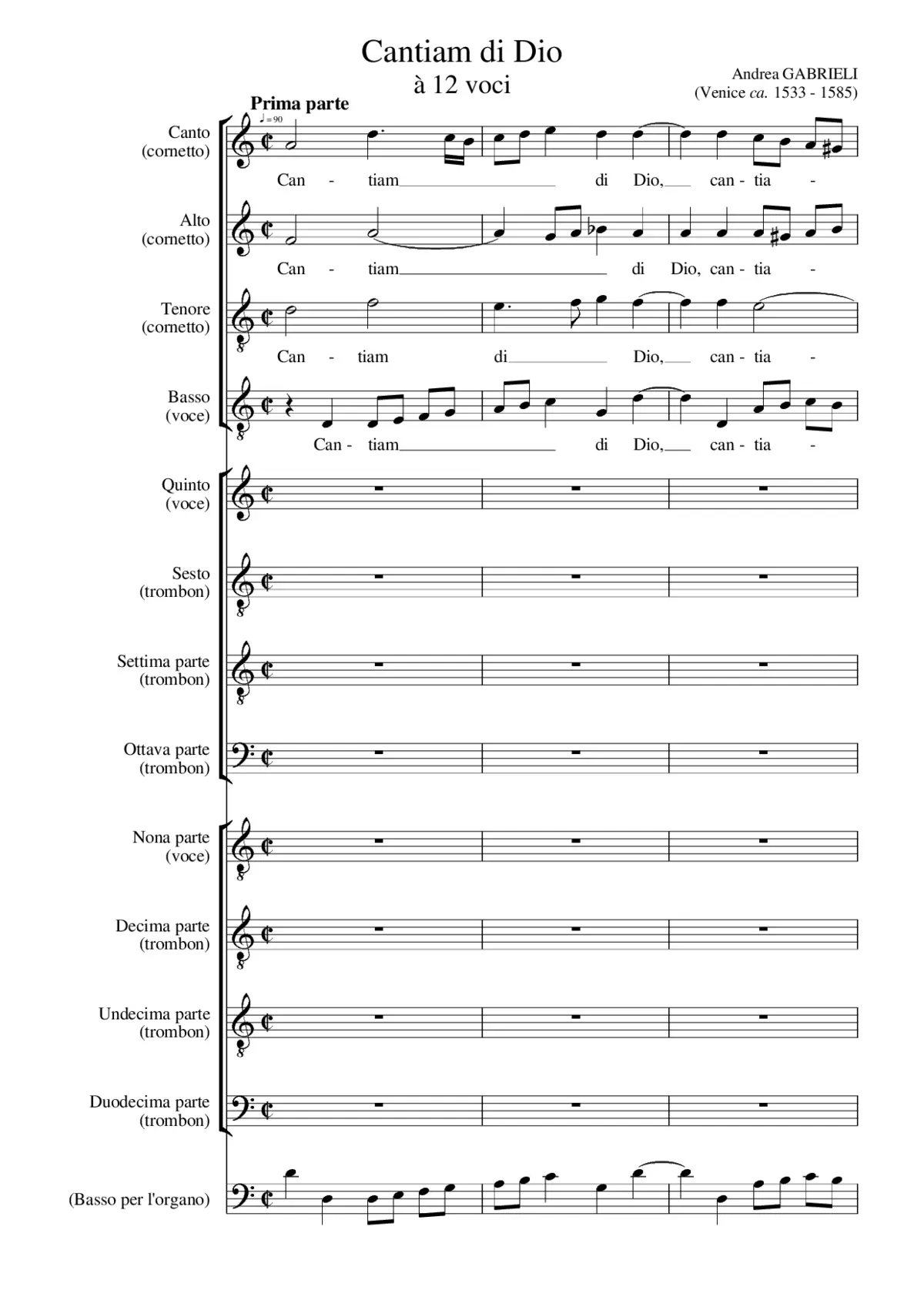 Cantiam di Dio - Page 1