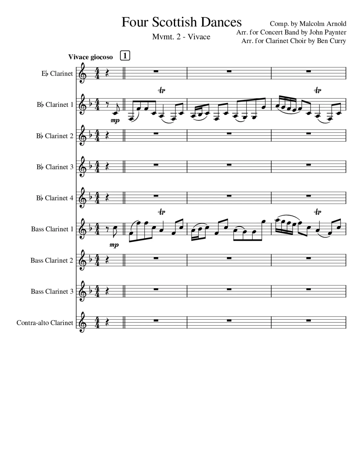 Four Scottish Dances Op. 59 - Page 1