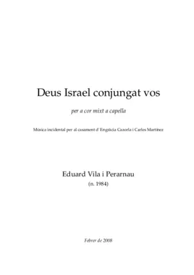 Deus Israel conjungat vos
