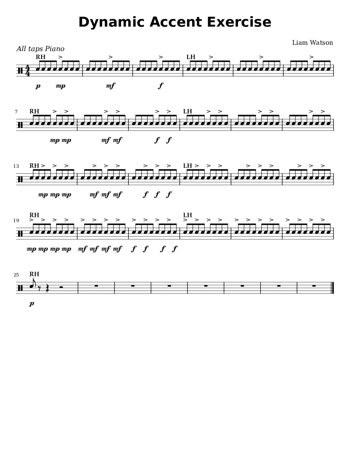 Dynamic Accent Exercise - Page 1