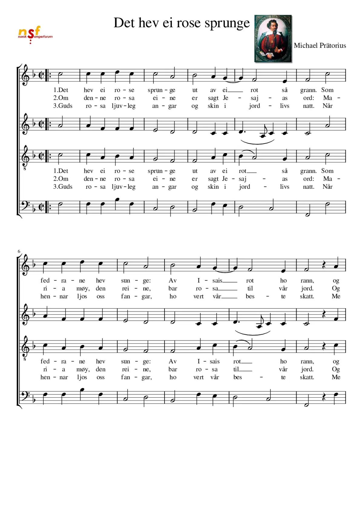 Lo How A Rose E'er Blooming (Es Ist Ein Ros) - Page 1