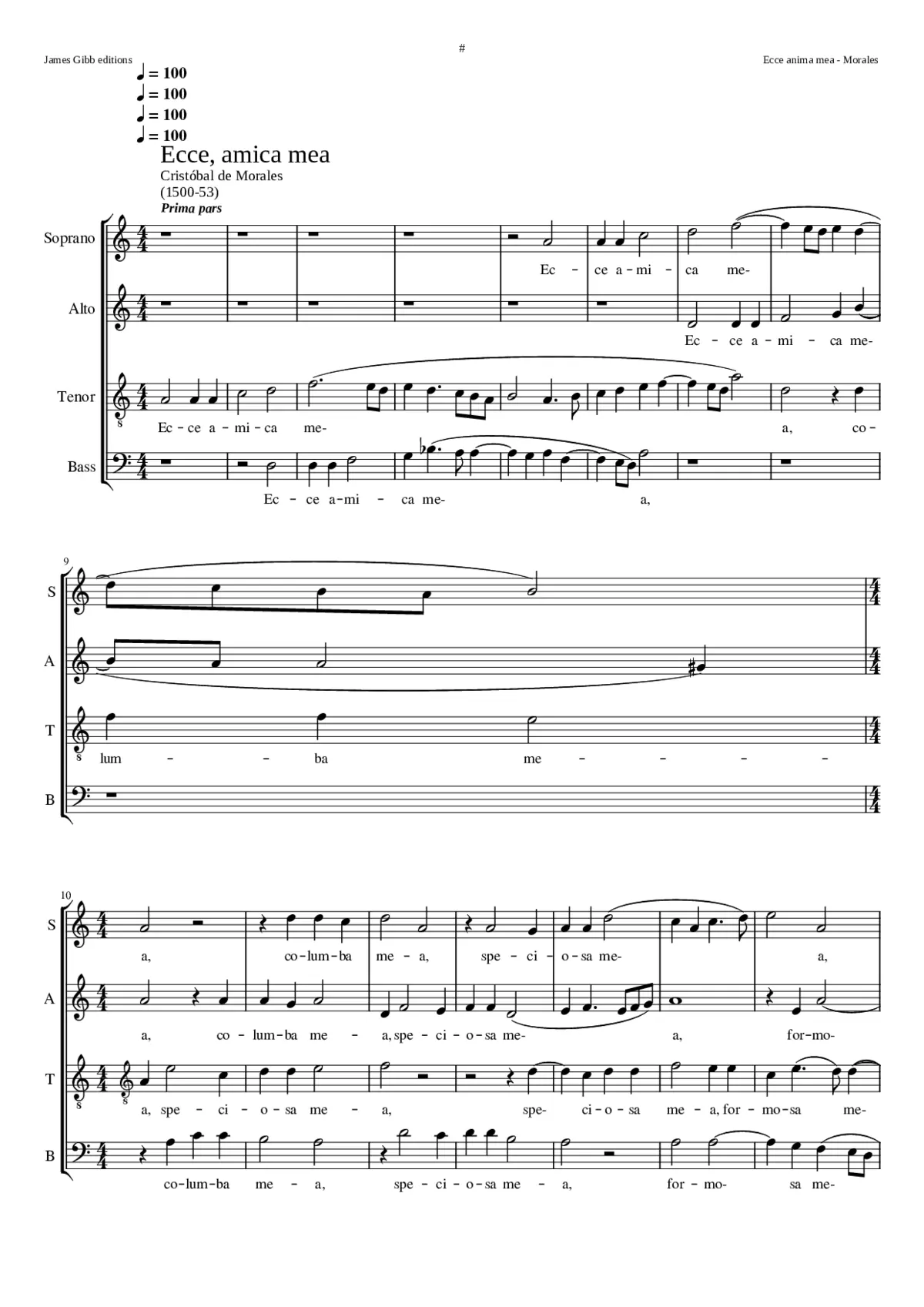 Ecce amica mea - Page 1