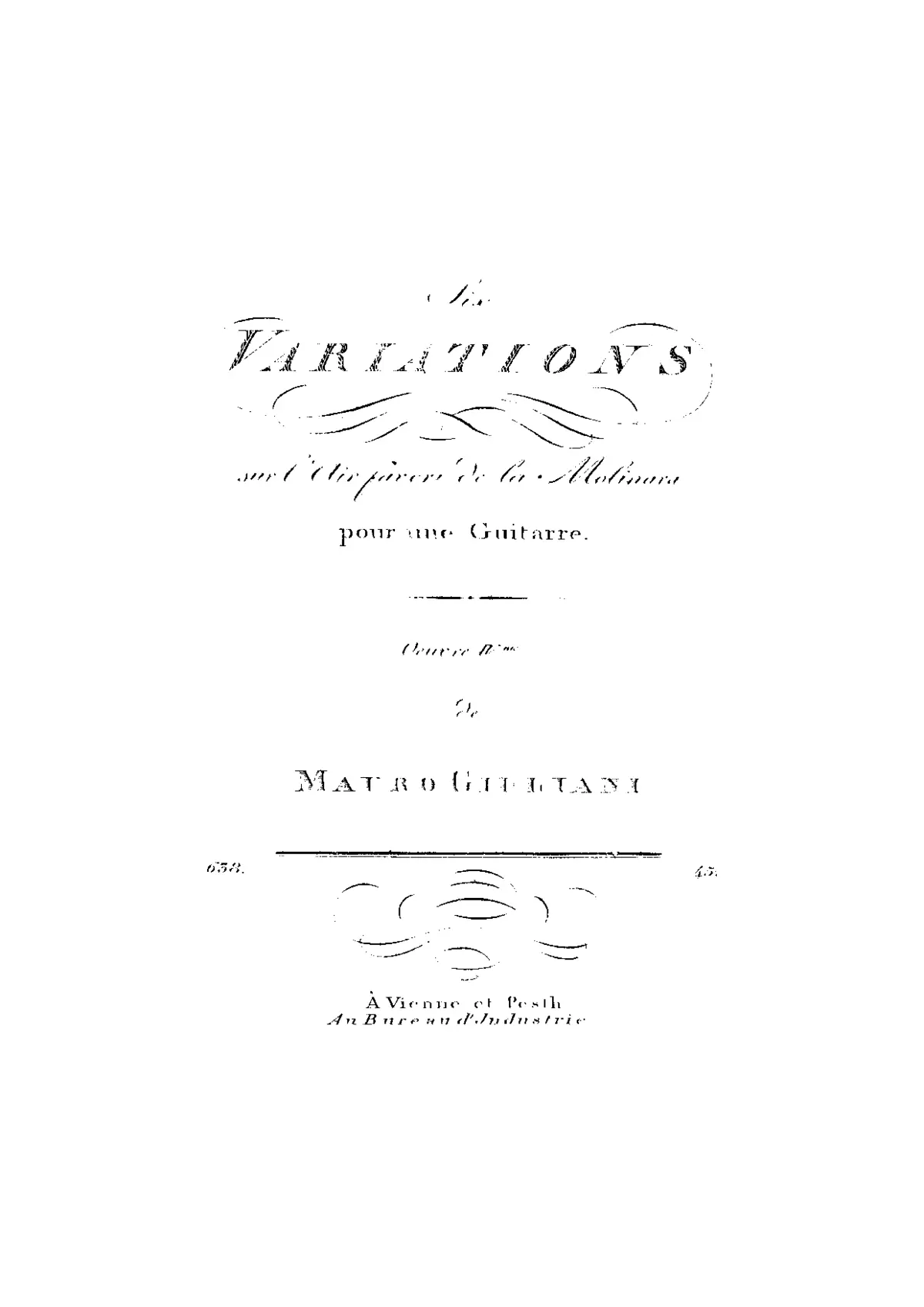 6 Variations on "Nel cor più non mi sento" - Page 1