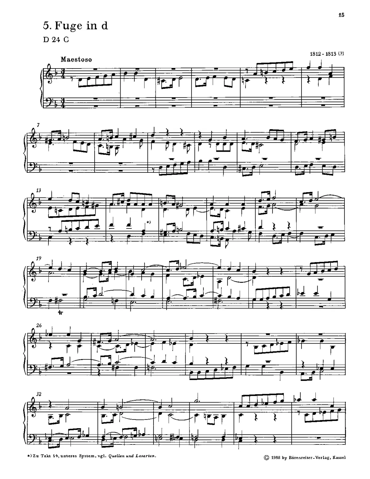 Fugue in D minor - Page 1