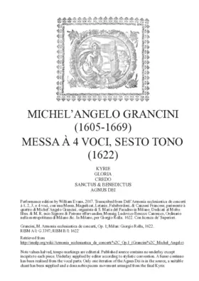 Messa à 4, Sesto Tono