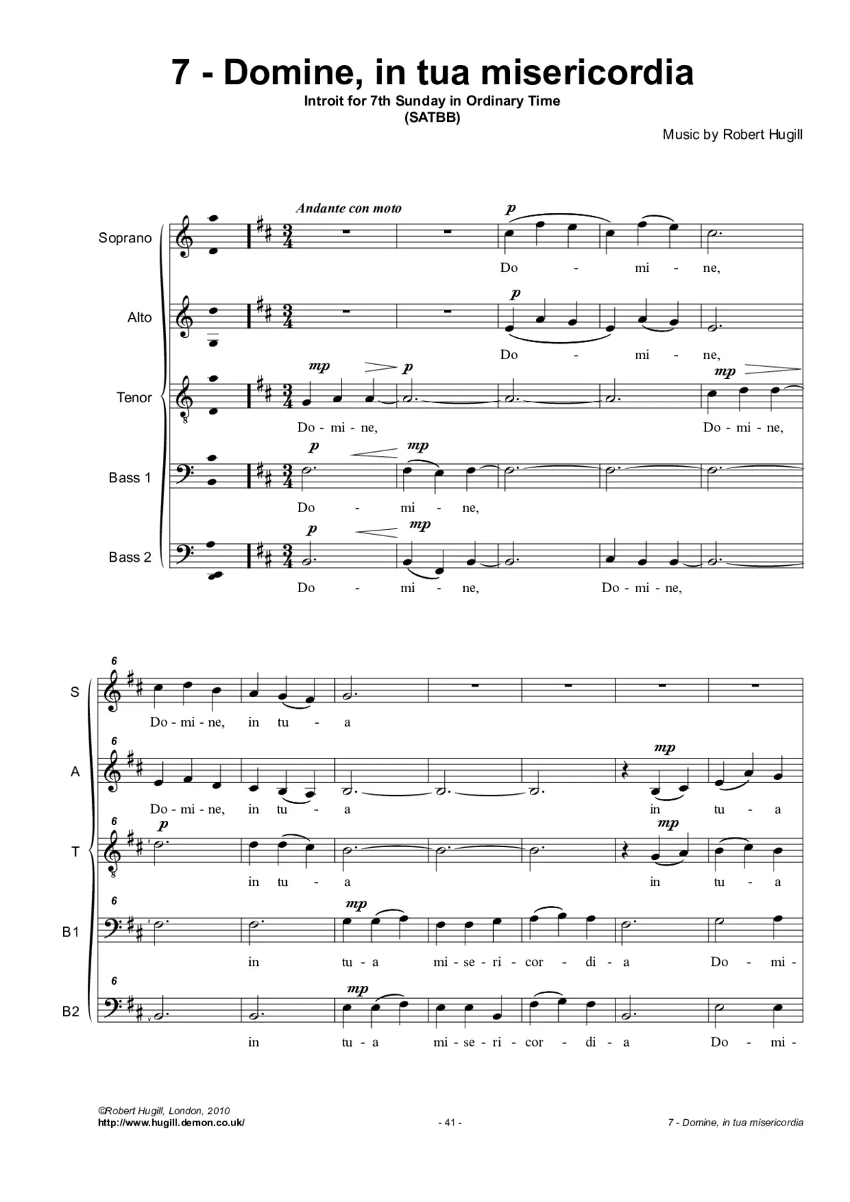 Domine, in tua misericordia - Page 1