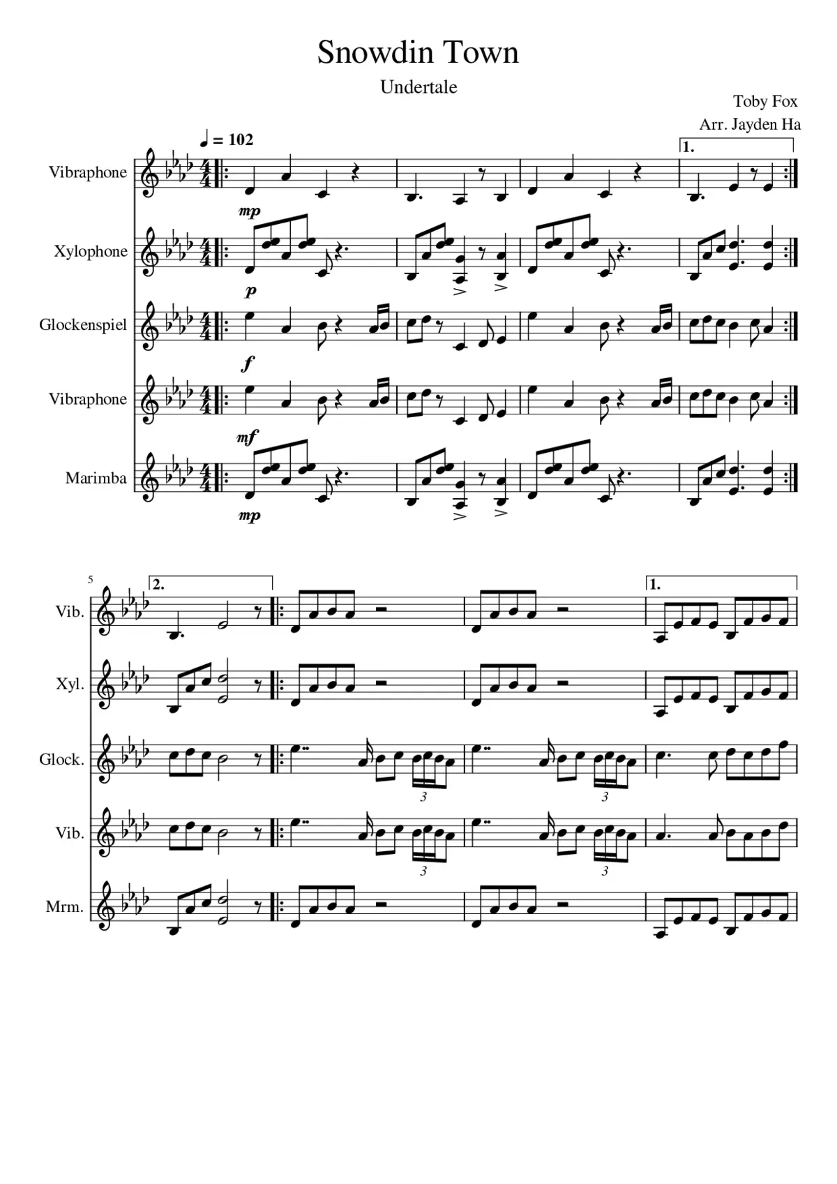 Snowdin Town - Page 1