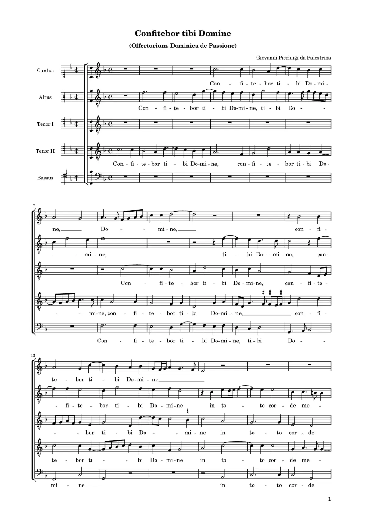 Confitebor tibi - Page 1