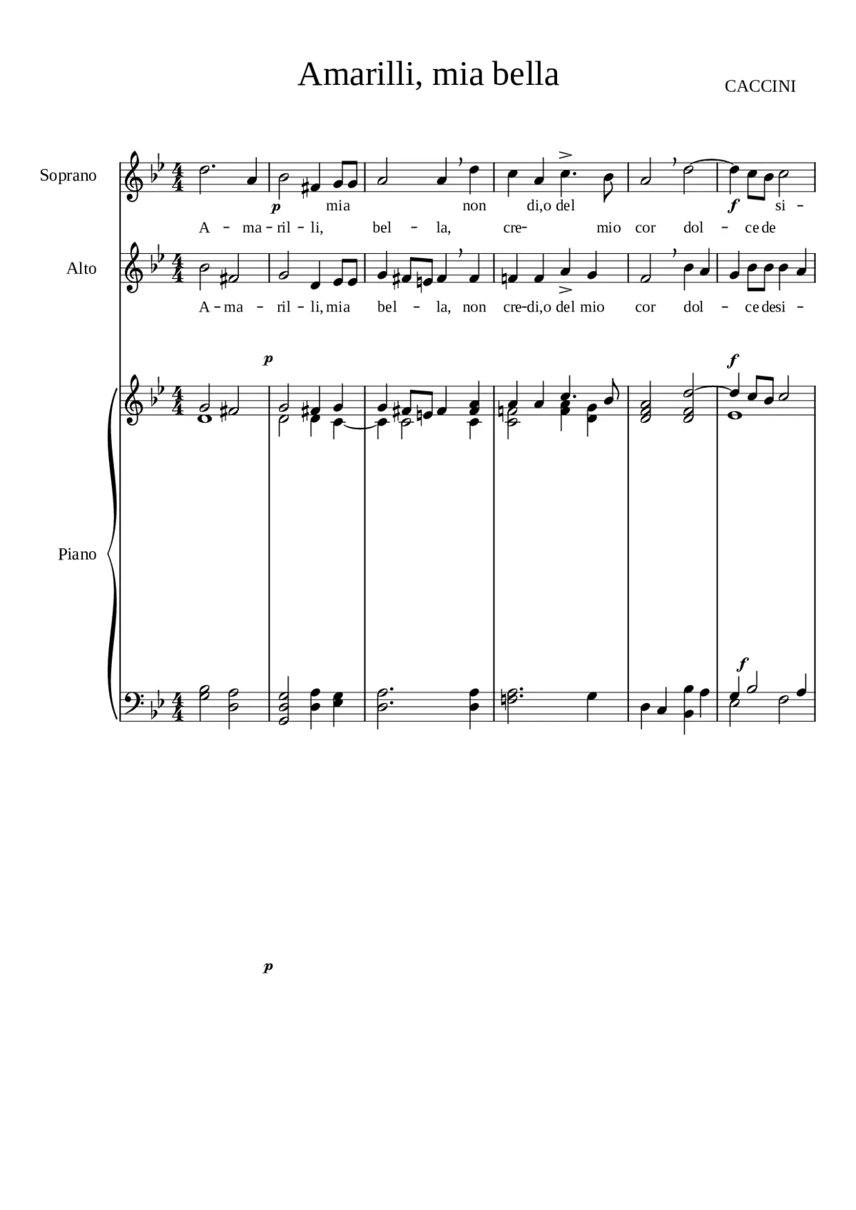 Amarilli mia bella - Page 1