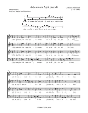 Ad coenam Agni providi