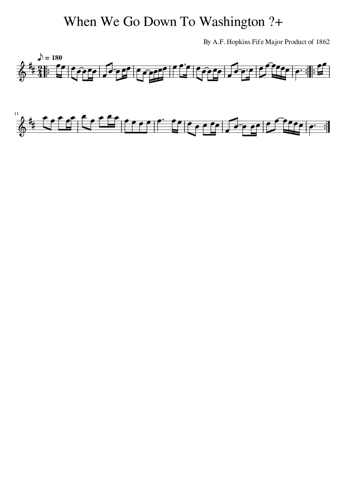 When We Go Down To Washington ?+ - Page 1