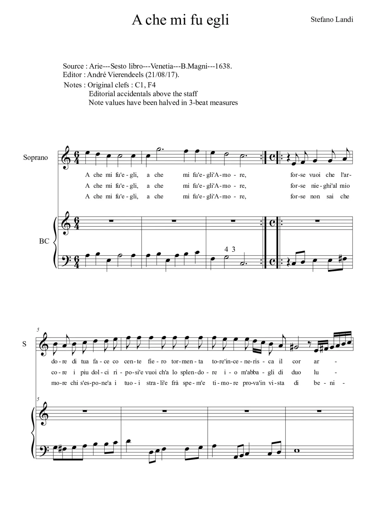 A che mi fu egli - Page 1