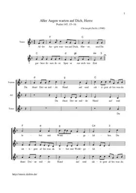 Aller Augen warten auf Dich, Herre