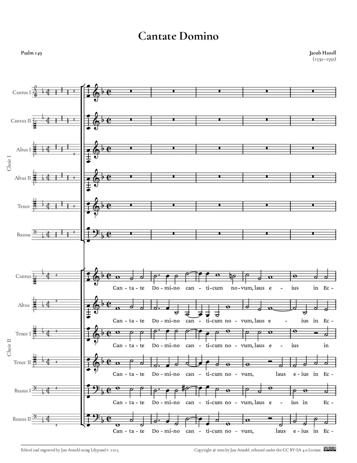 Cantate Domino a 12 - Page 1