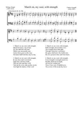 March on, my soul, with strength