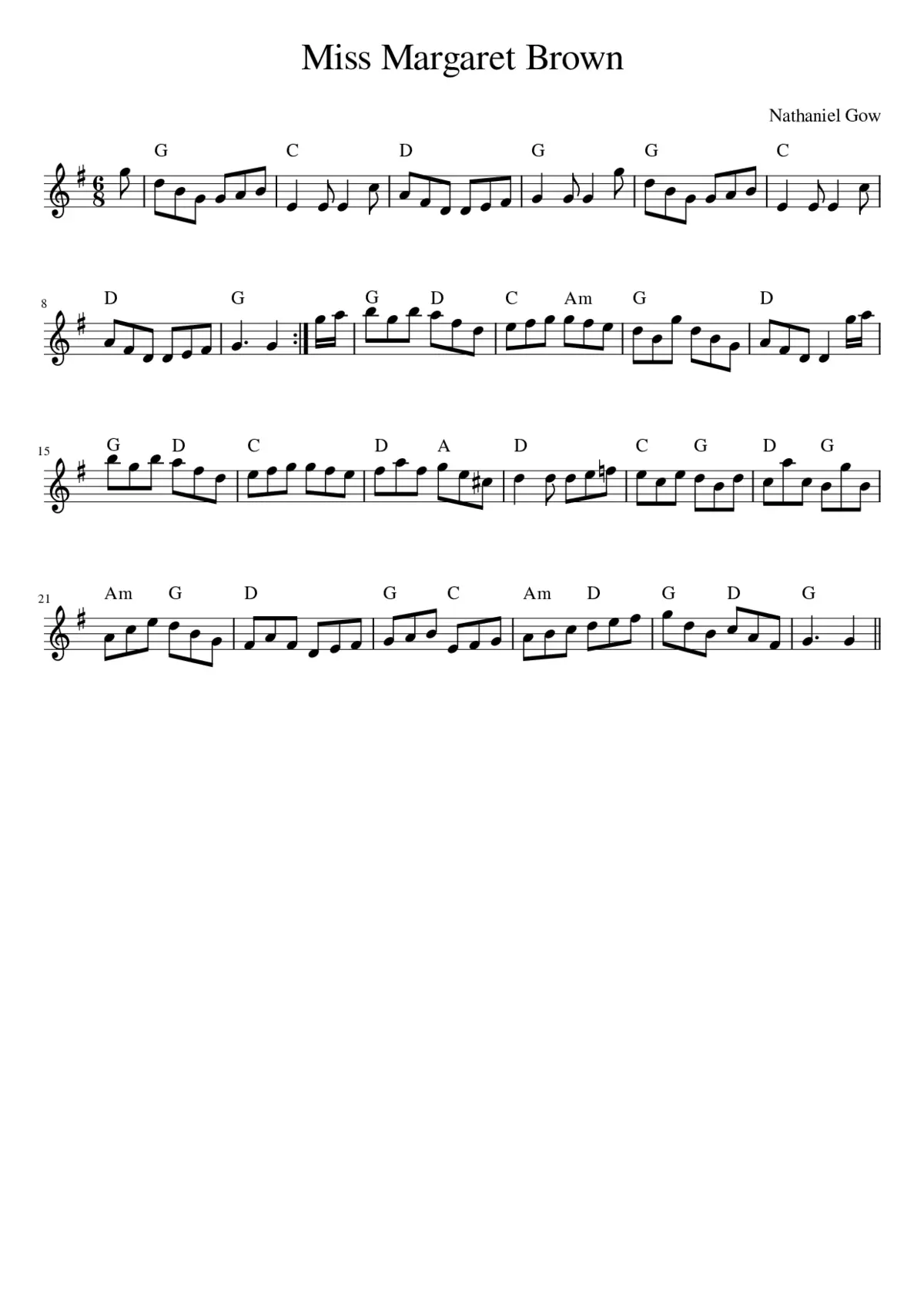 Miss Margaret Brown - Page 1