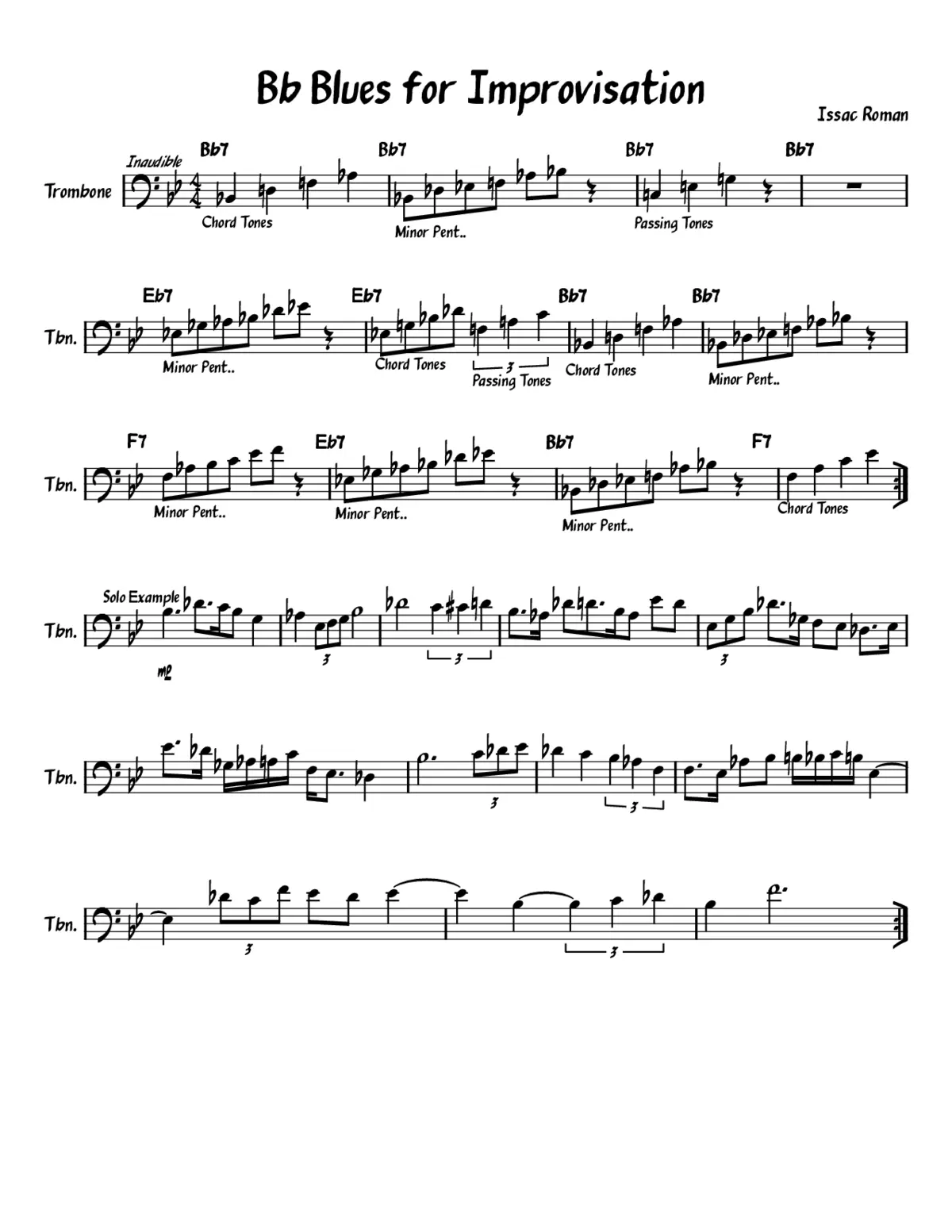 Bb Blues for Improvisation - Page 1
