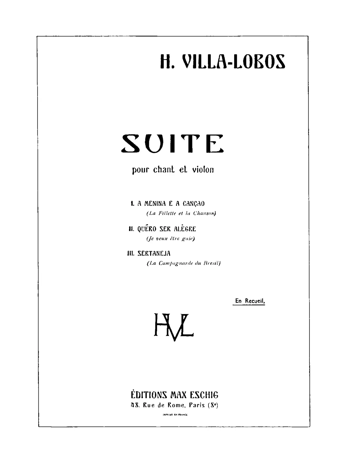 Suite for Voice and Violin - Page 1