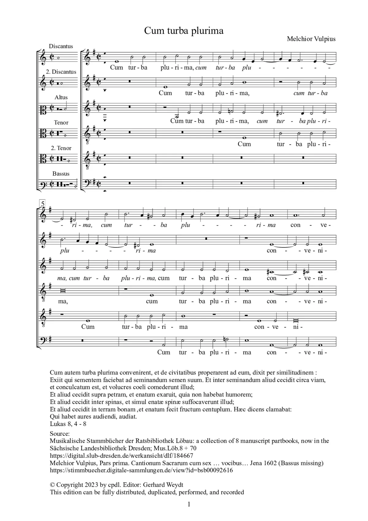Cum turba plurima - Page 1