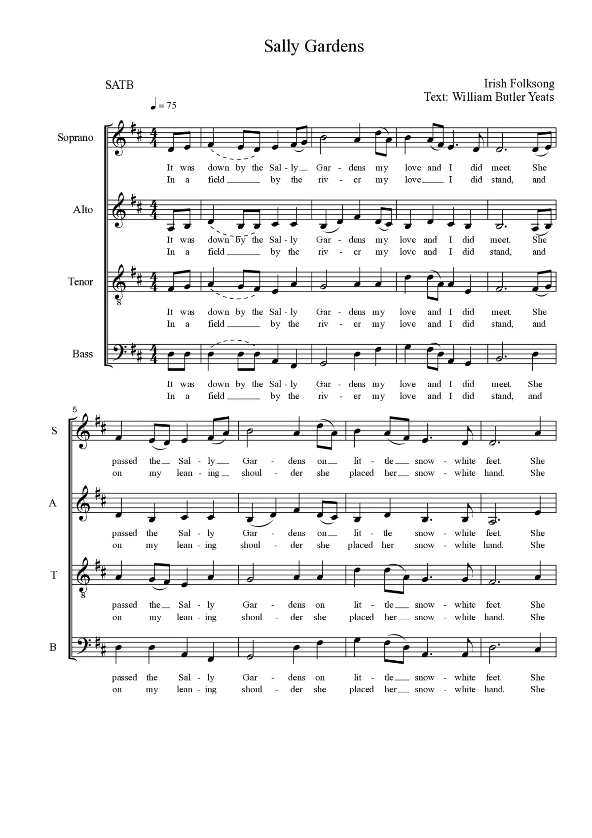 Down by the Salley gardens - Page 1