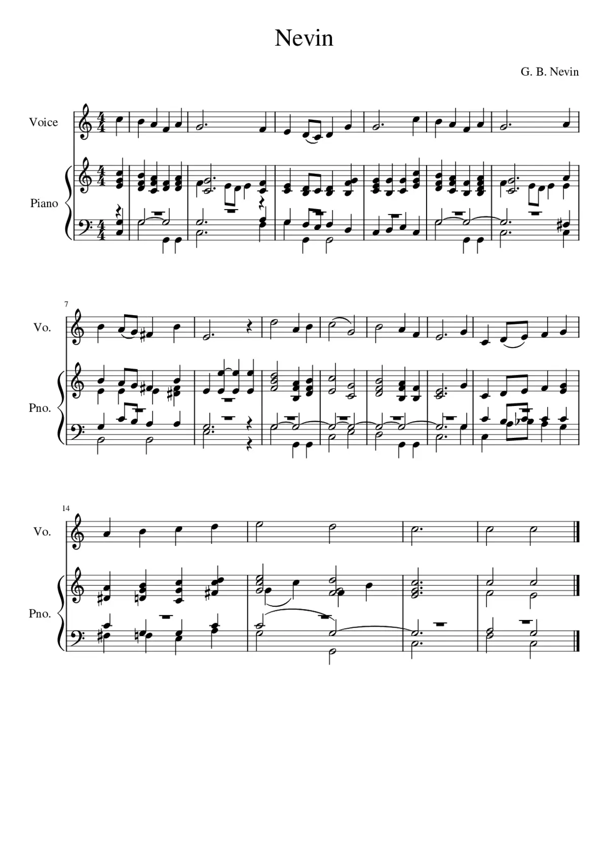 Nevin - George B. Nevin - Page 1
