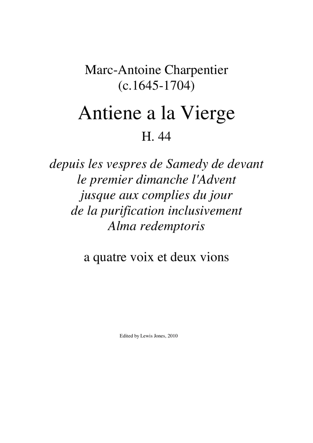 Alma Redemptoris Mater H 44 - Page 1
