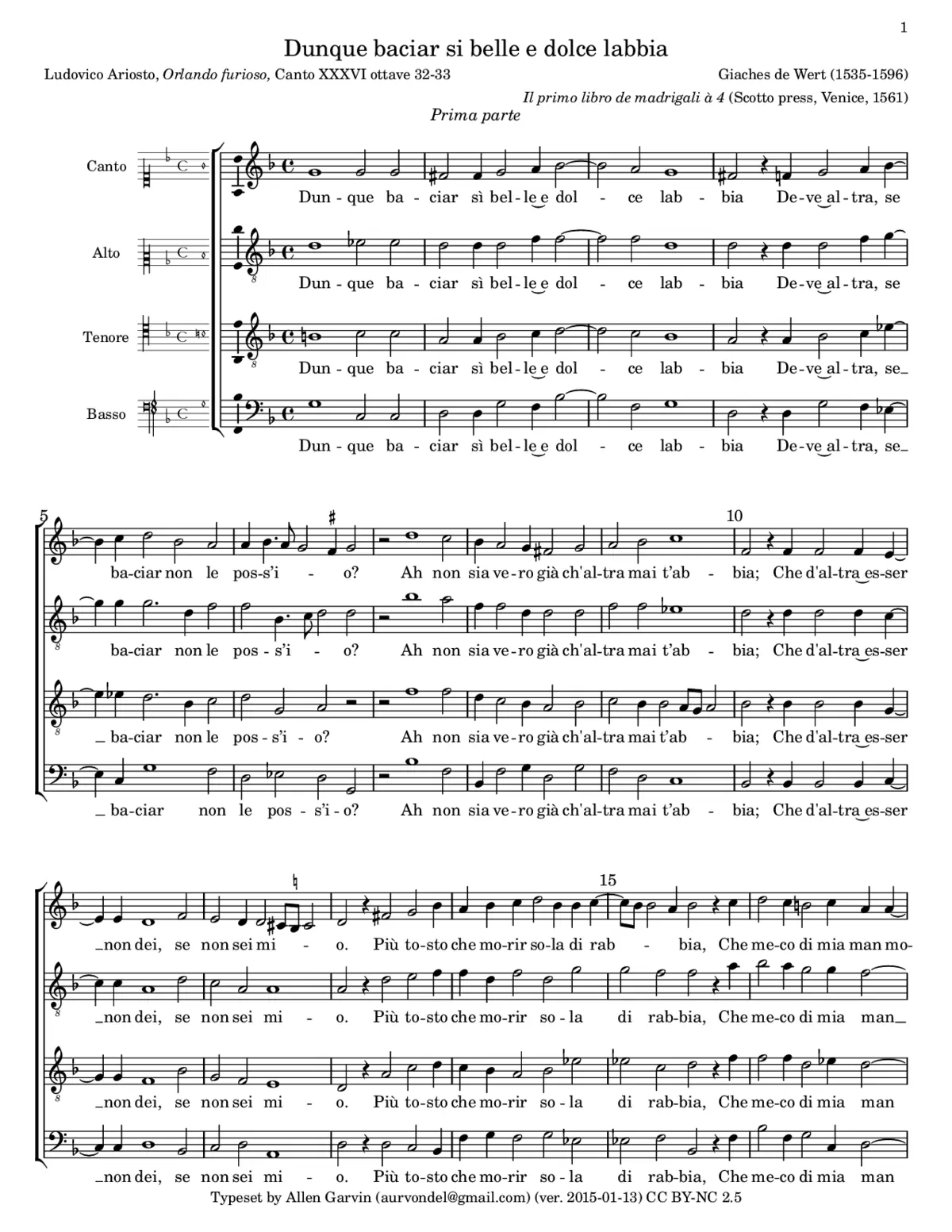 Dunque baciar - Page 1
