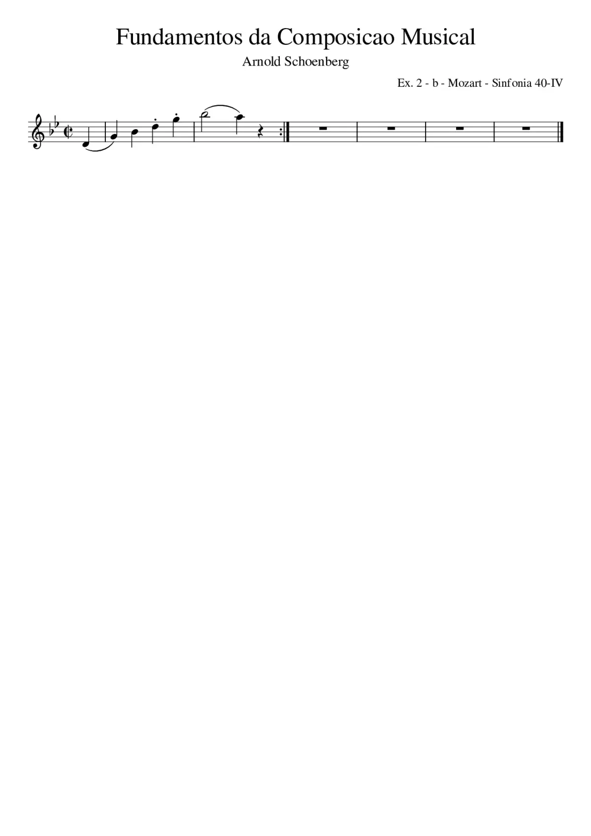 Fundamentos da Composicao Musical - Schoenberg Arnold - Ex. 2 - b - Mozart - Sinfonia 40-IV - Page 1