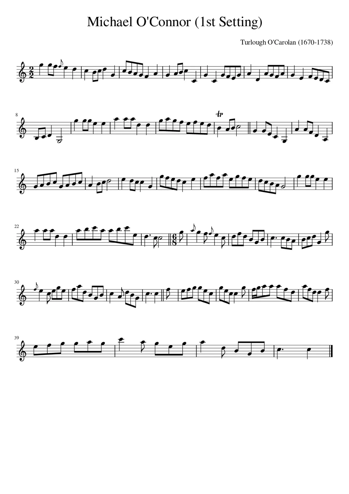 Michael O'Connor (1st Setting) - Page 1