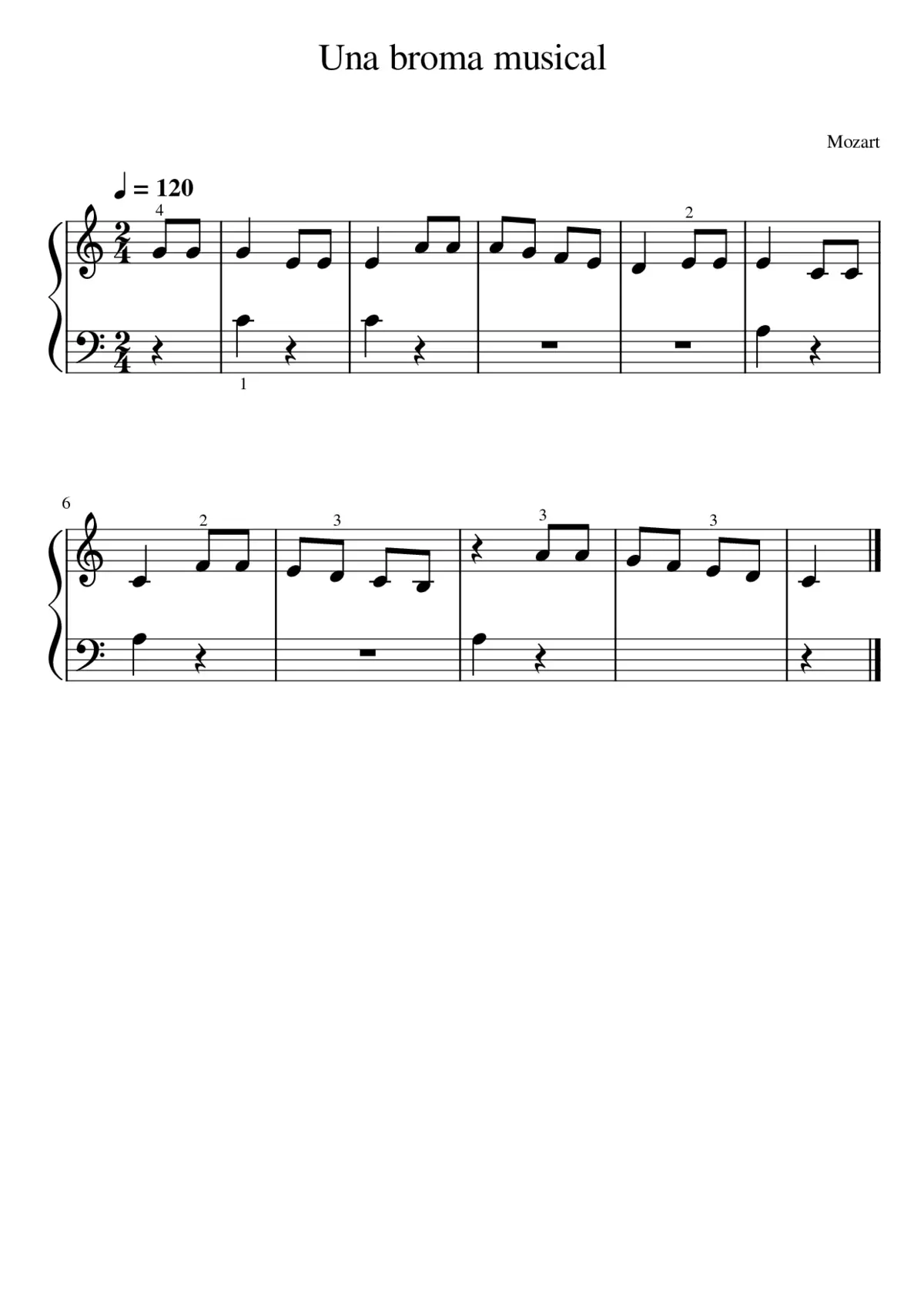 Una broma musical - Mozart - Page 1