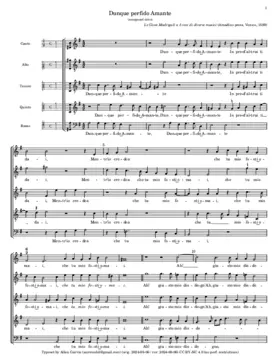 Dunque perfido Amante