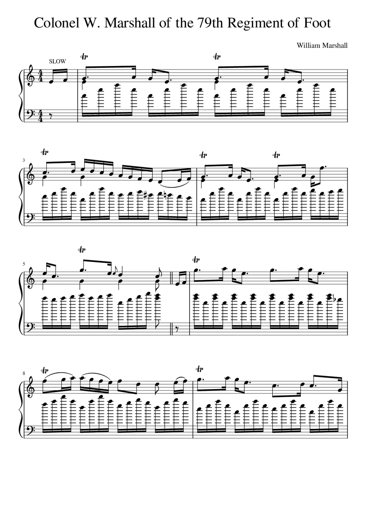 Colonel W. Marshall of the 79th Regiment of Foot - Page 1