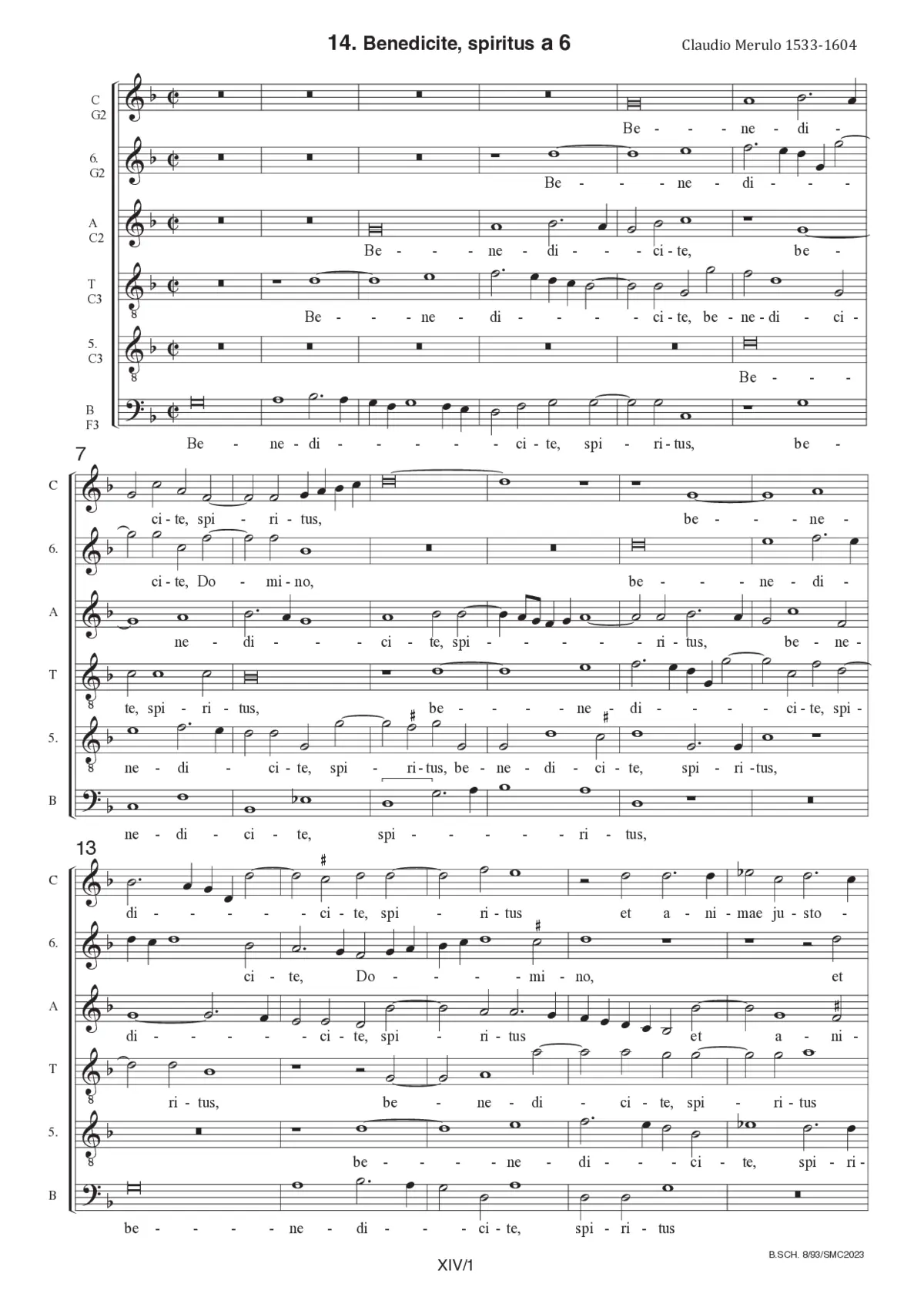 Benedicite, Spiritus - Page 1