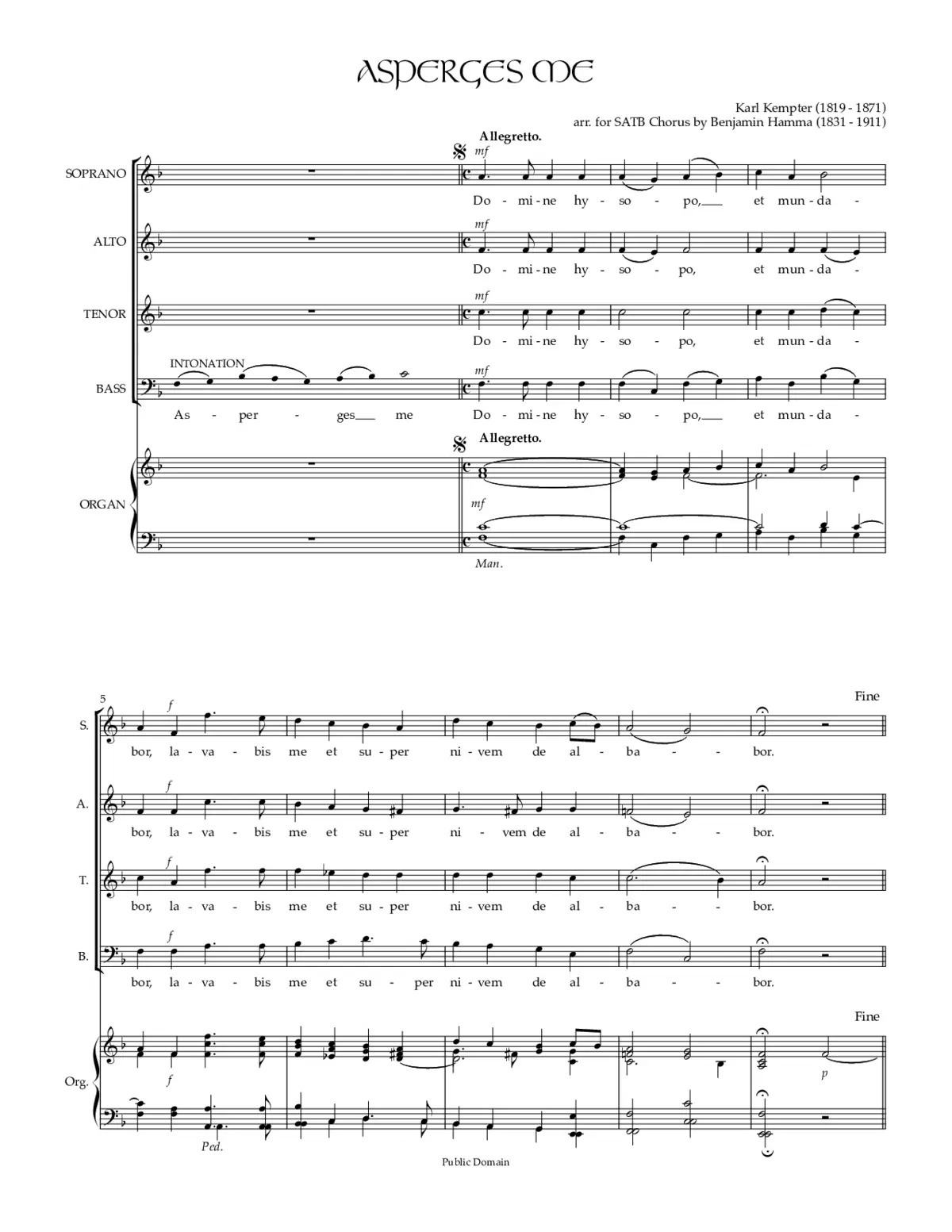 Asperges me F Major - Page 1
