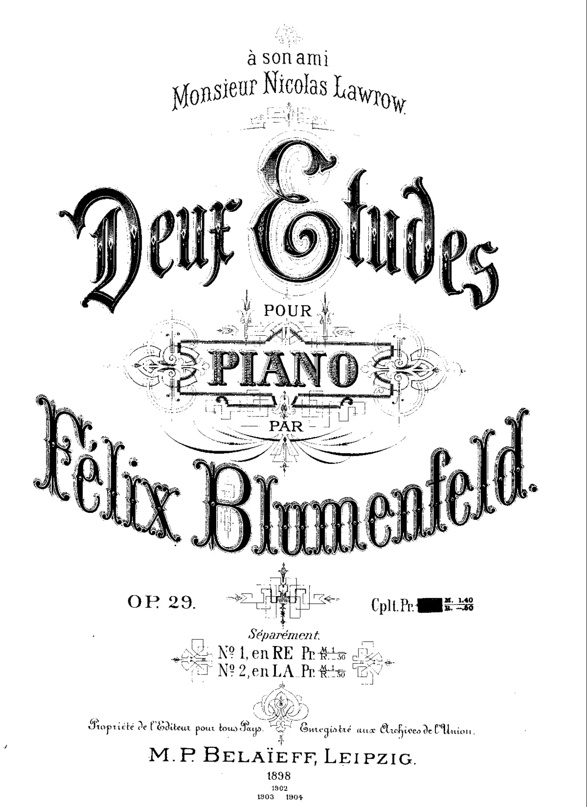 2 Etudes for Piano - Page 1