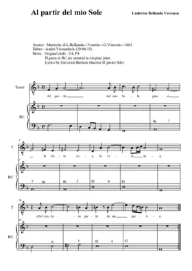 Al partir del mio Sole