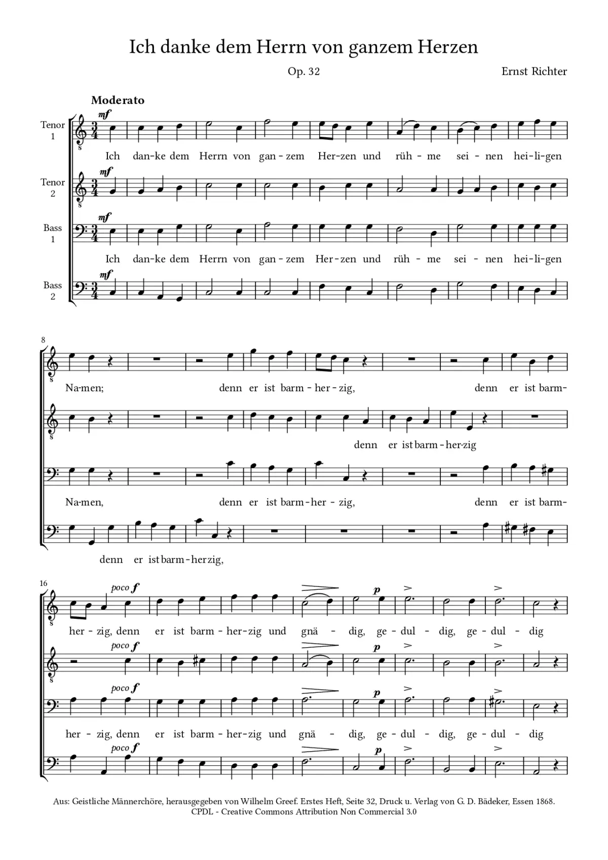 Ich danke dem Herrn von ganzem Herzen - Page 1