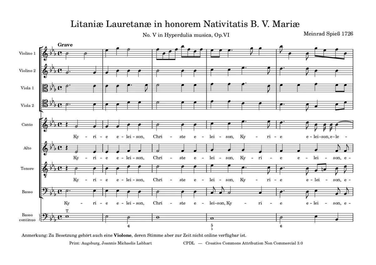 Litaniae Lauretanae, Op. 6,5 - Page 1