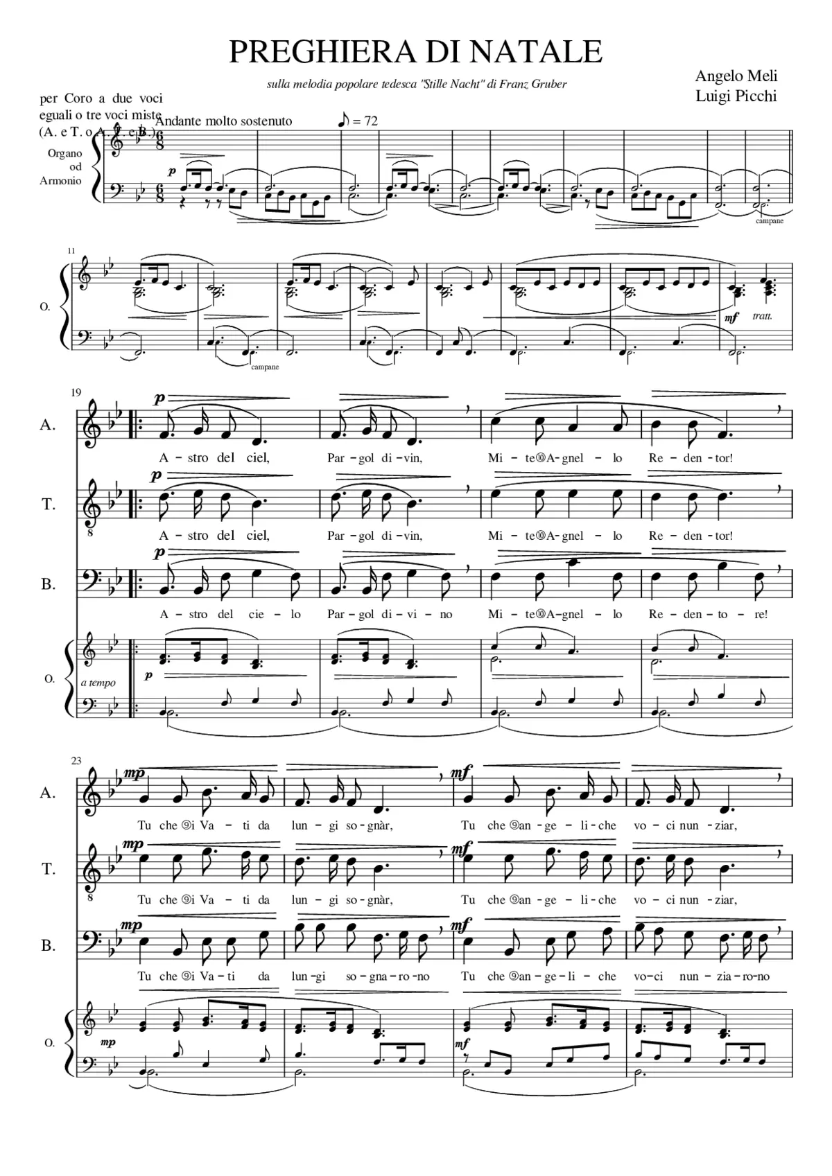 Stille Nacht heilige Nacht H.145 - Page 1