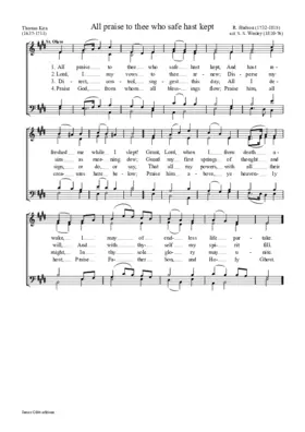 All praise to thee who safe has kept