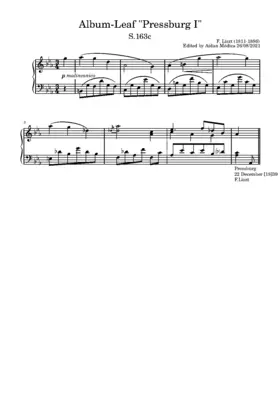 Album-Leaf 'Pressburg I'