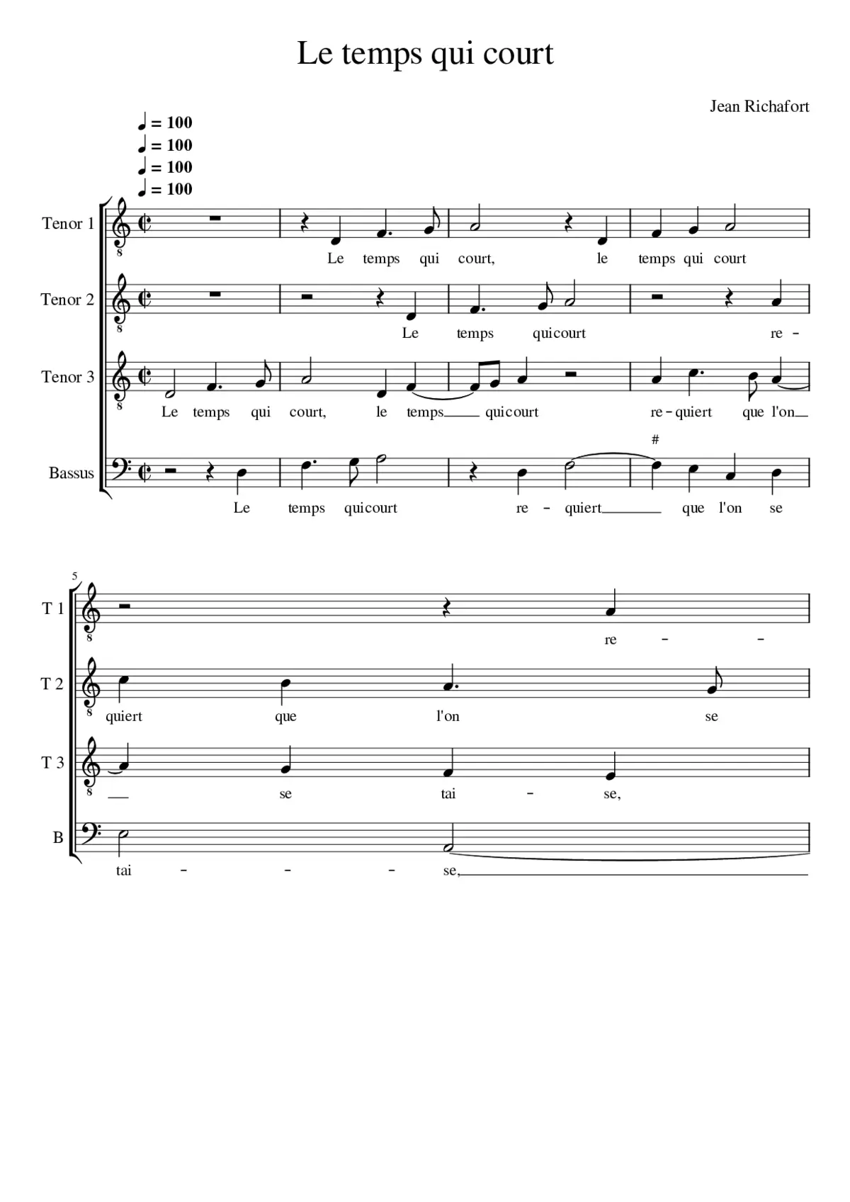 Le temps qui court - Page 1