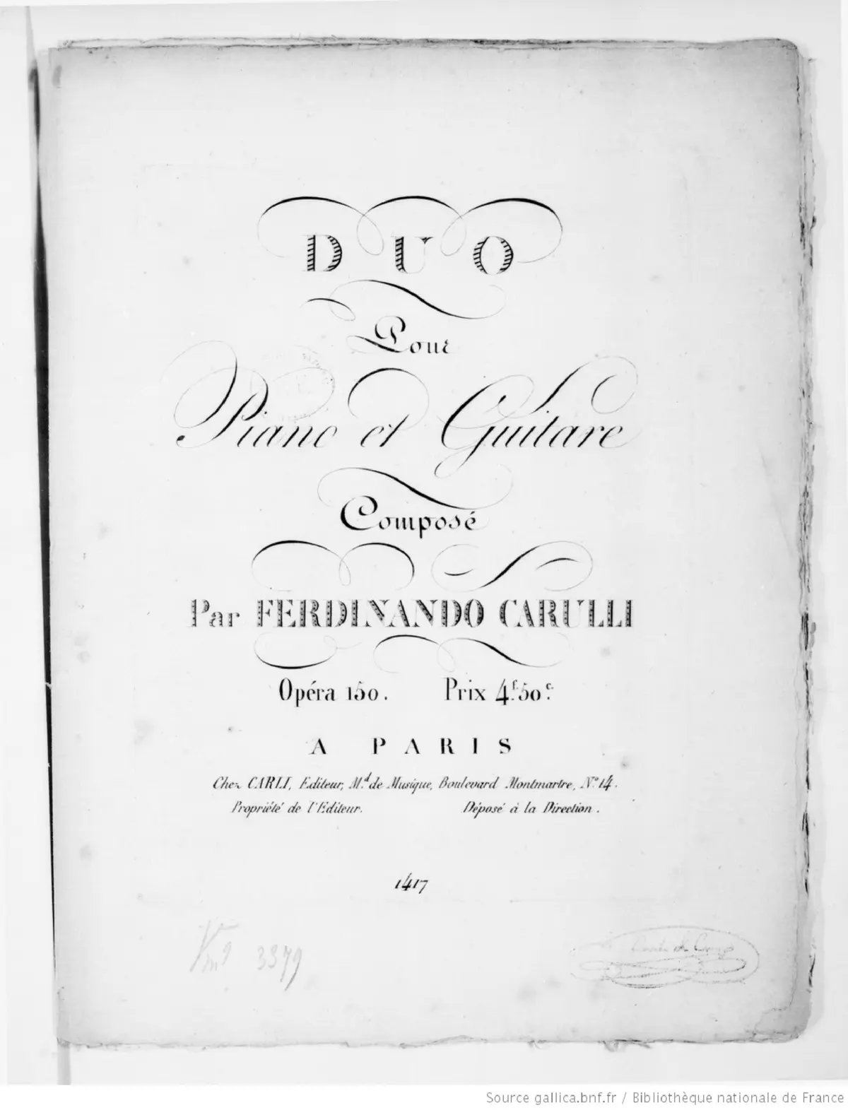 Duo pour Piano et Guitare - Page 1