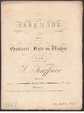 Sérénade pour Guitare et Flûte ou Violon