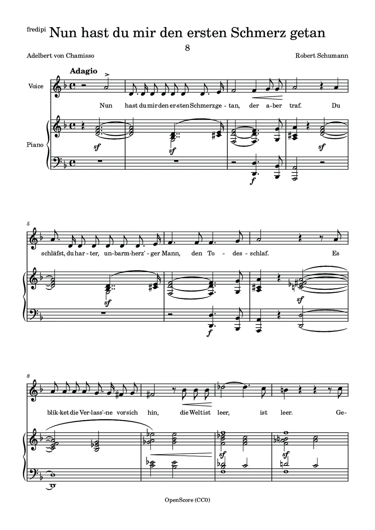 Nun hast du mir den ersten Schmerz getan - Page 1