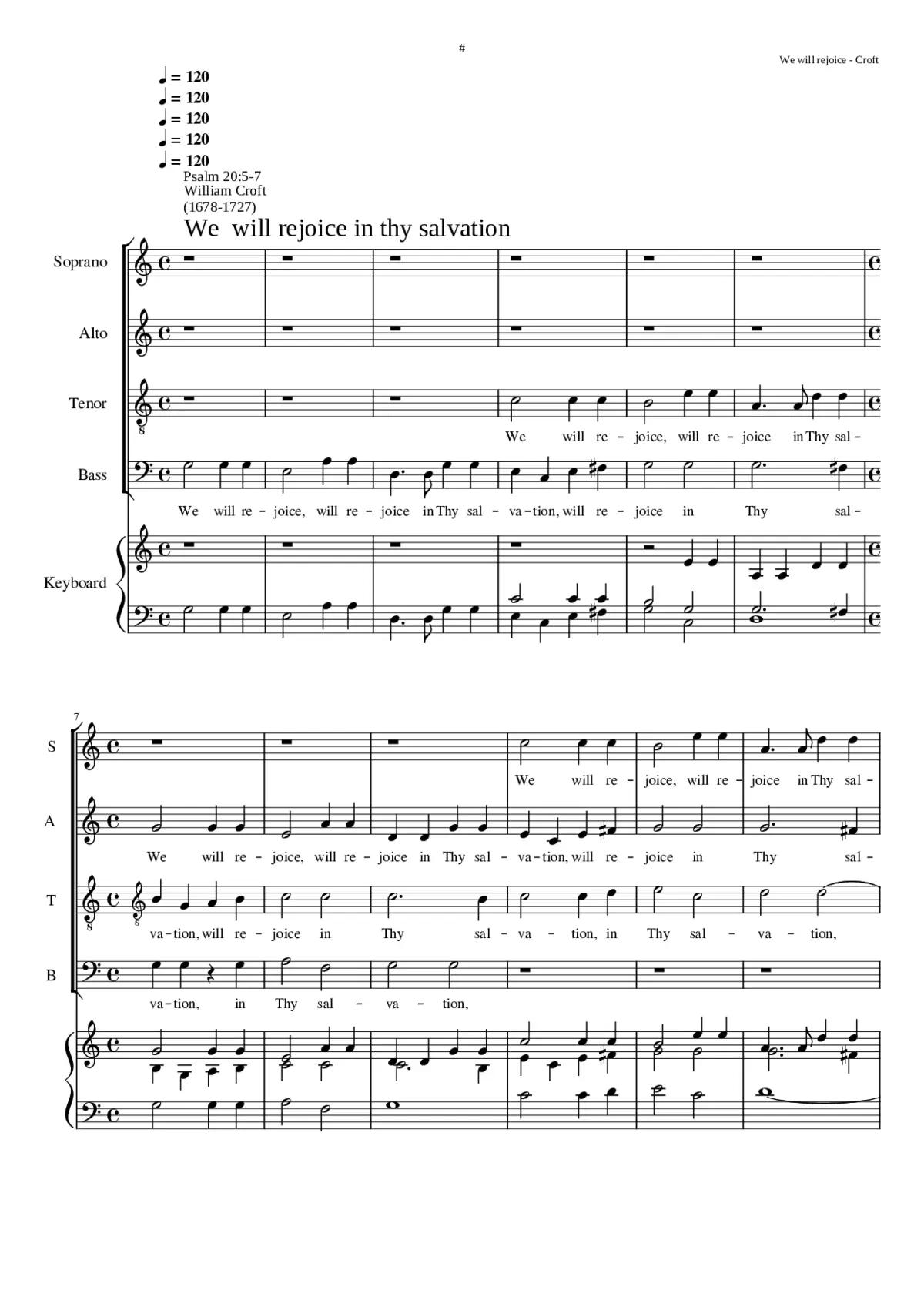 We will rejoice in thy salvation - Page 1