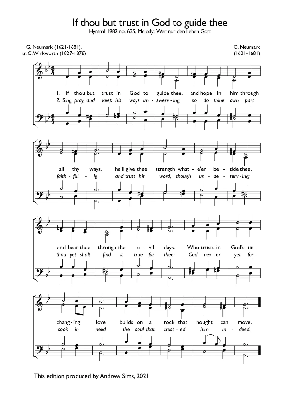 If thou but trust in God to guide thee - Page 1