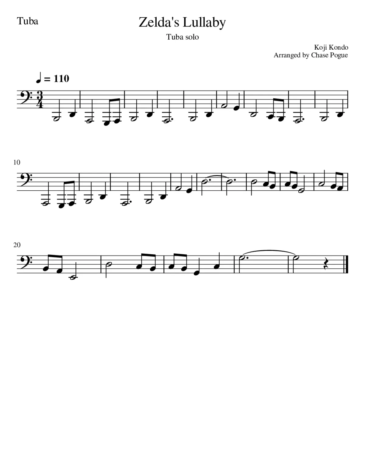 Zelda's Lullaby - Page 1