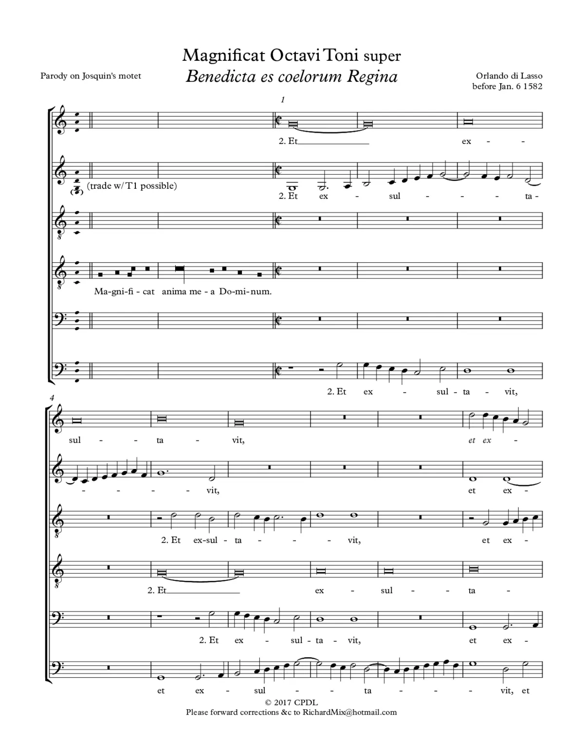 Magnificat Benedicta es - Page 1