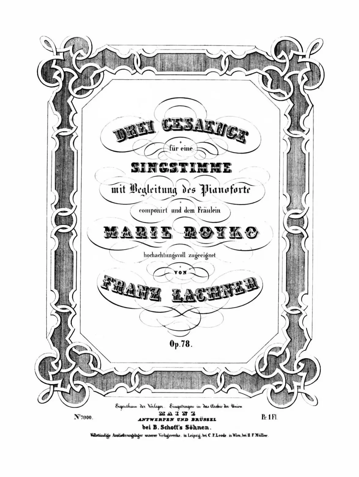 3 Gesänge, Op.78 - Page 1